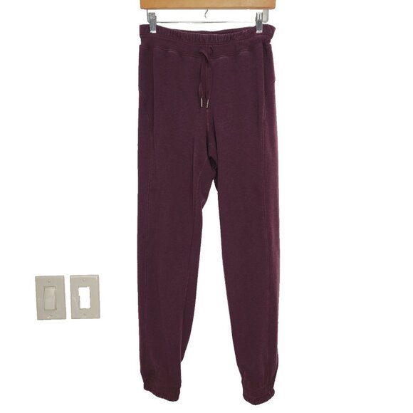 Lululemon Sweatpant Joggers Womens 4 Merlot Purple Drawstring Elastic Waist - Picture 1 of 10